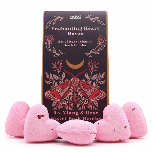 Enchanting Heart Heaven Bath Heart Gift Set lifestyle product photo on neutral background
