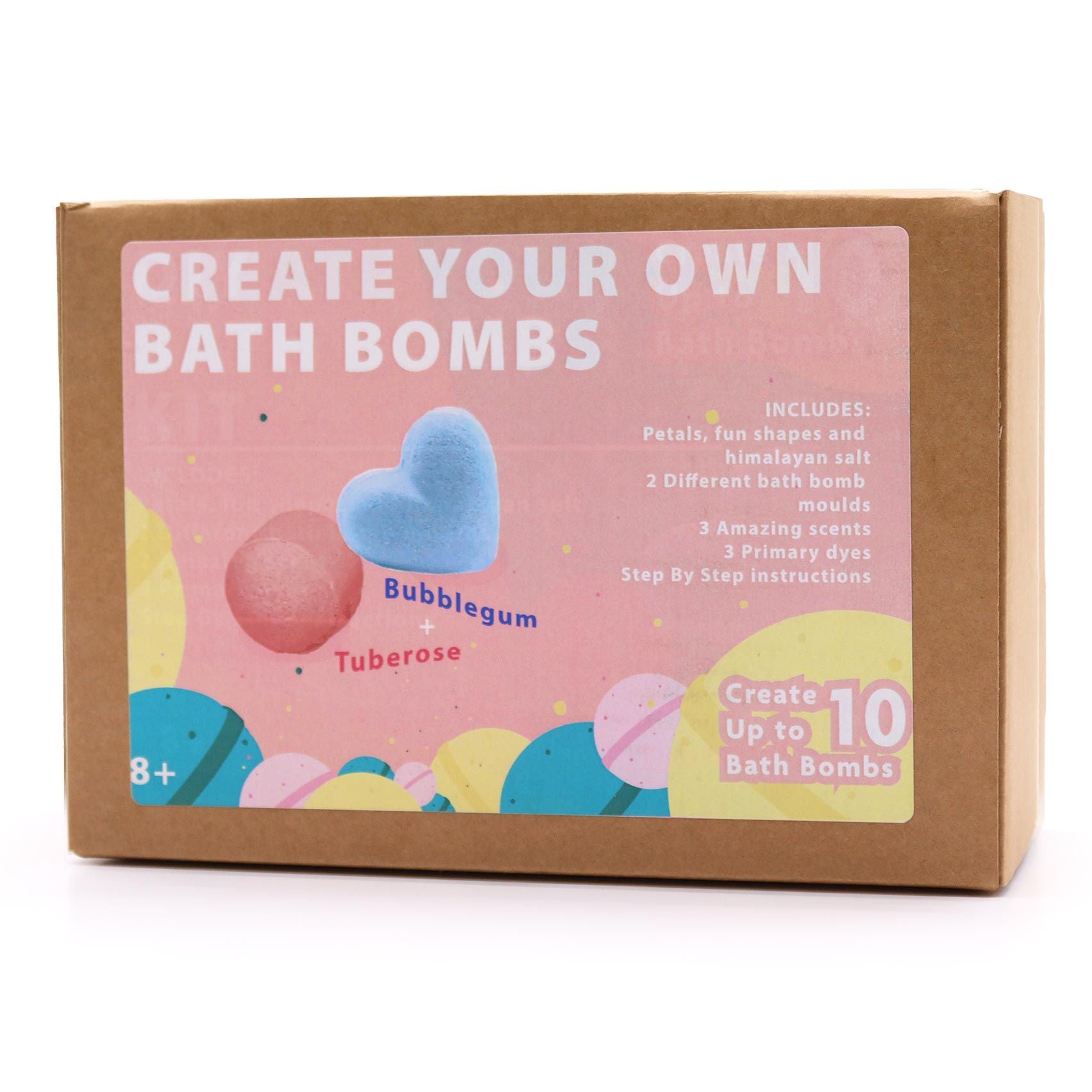 Bath Bomb Kit - Rose & Bubblegum lifestyle product photo on neutral background