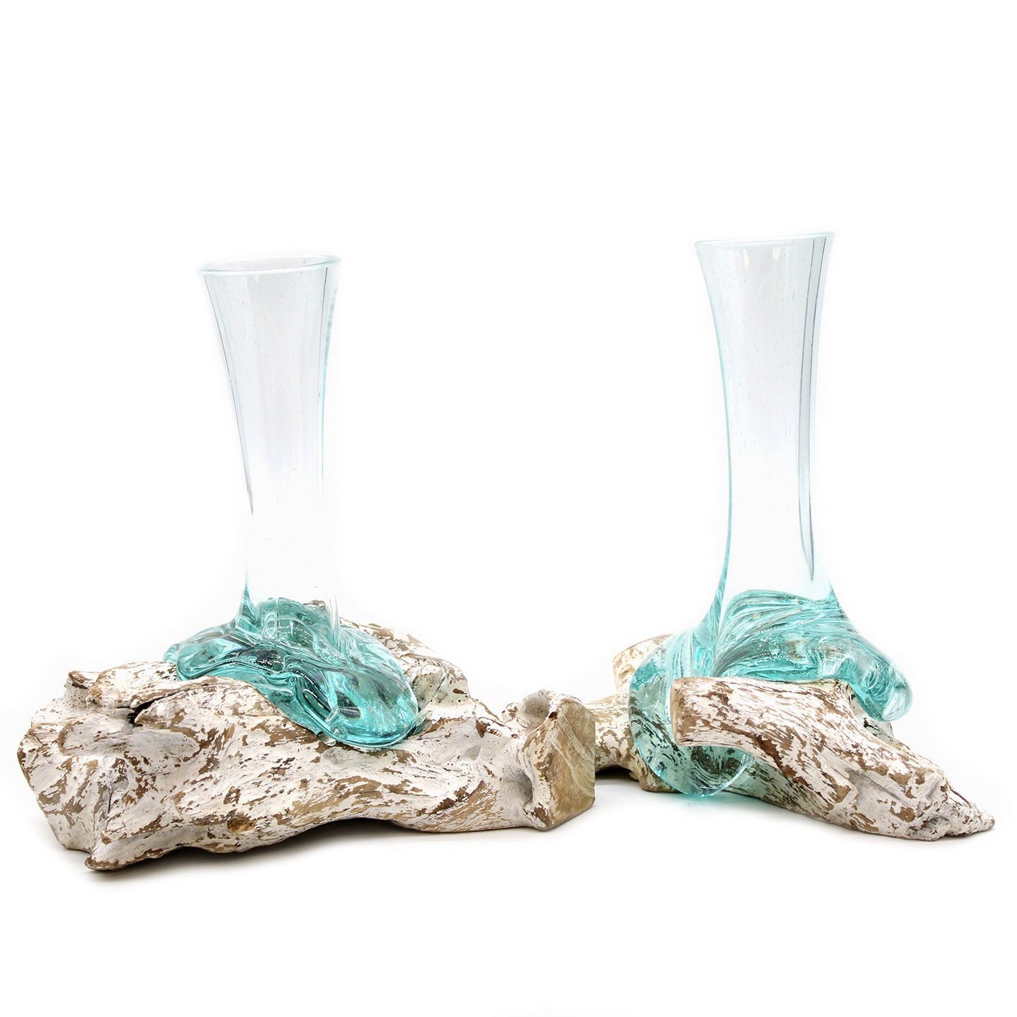 Photo 4 of Molten Glass On Whitewash Wood - Vase - Medium On Wood featuring authentic premium craftsmanship.