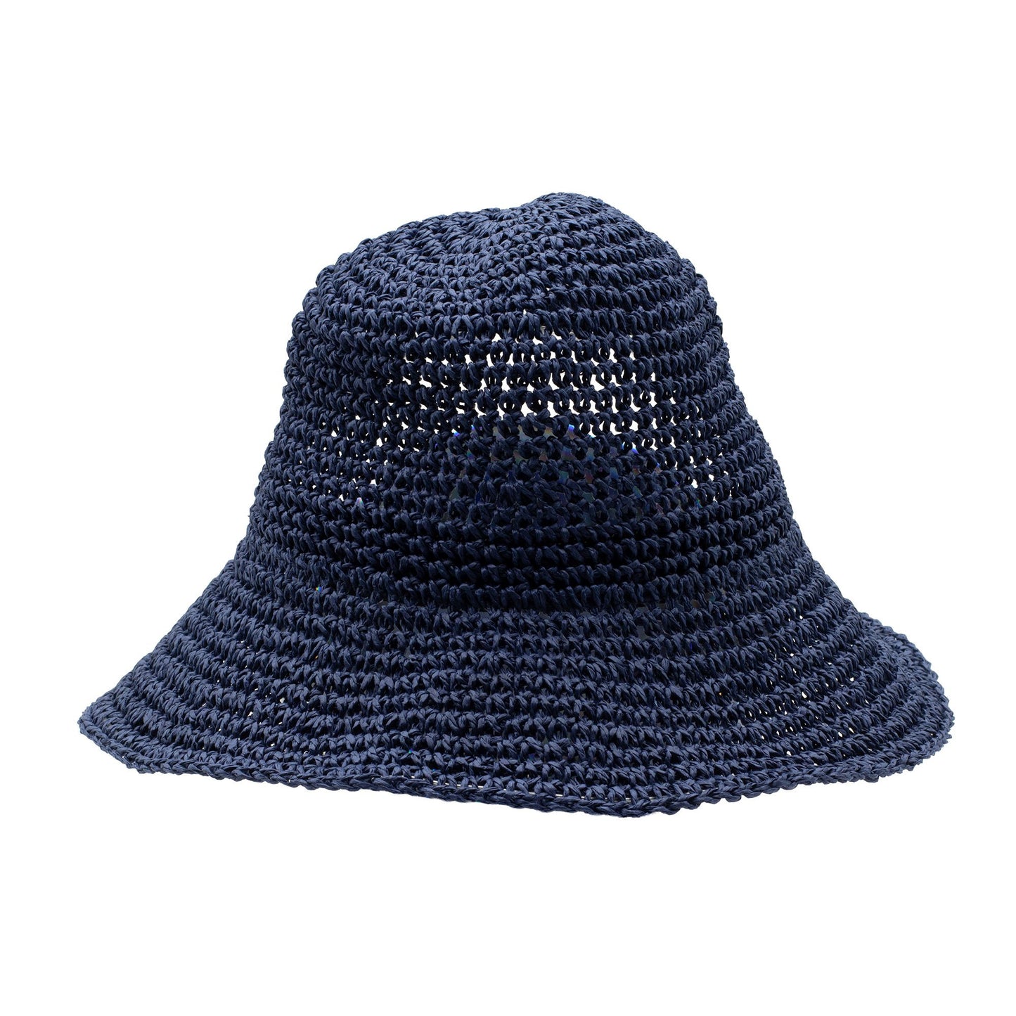Photo 2 of Nomad Sari Floppy Straw Sun Hat - Navy Blue Sun Beach Hat featuring authentic premium craftsmanship.