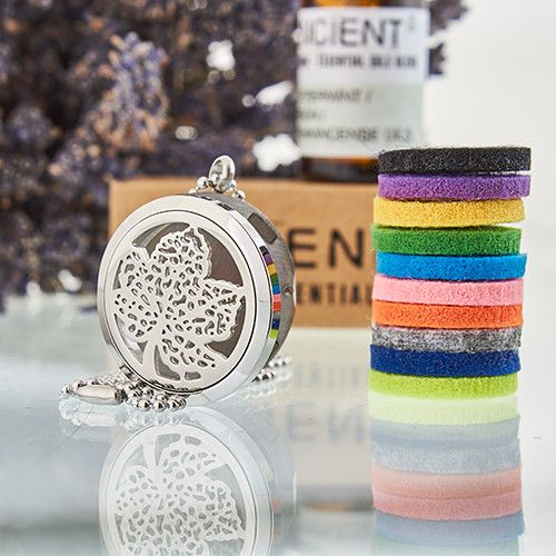 Aromatherapy Diffuser Necklace - Leaf 30mm from our luxury aromatherapy diffuser necklaces collection