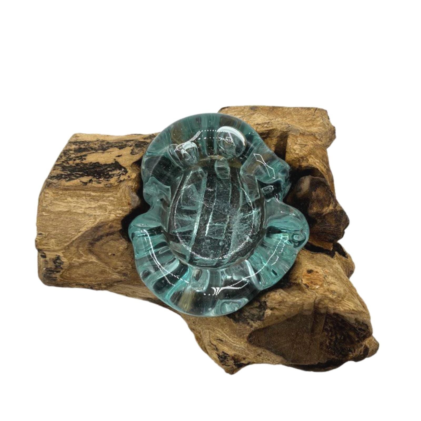 Photo 2 of Molten Glass Candle Single Holder On Wood Luxury Decor featuring authentic premium craftsmanship.