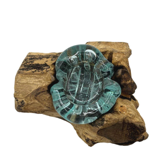 Photo 2 of Molten Glass Candle Single Holder On Wood Luxury Decor featuring authentic premium craftsmanship.