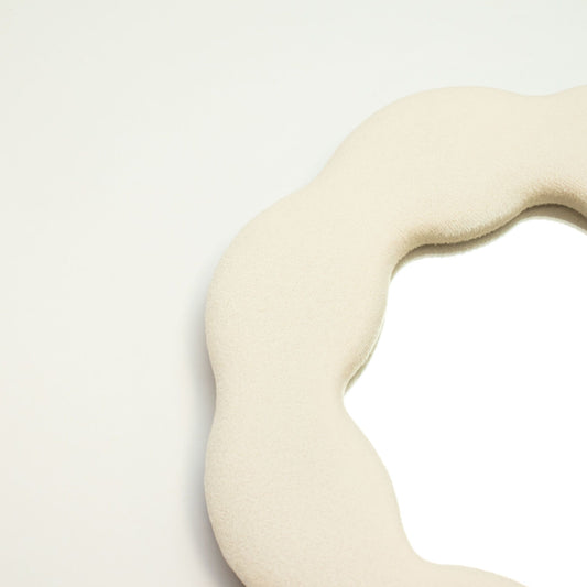 Photo 2 of Soft Squiggly Mirror – Flower – Stone Wall Mirror Premium Ed featuring authentic premium craftsmanship.