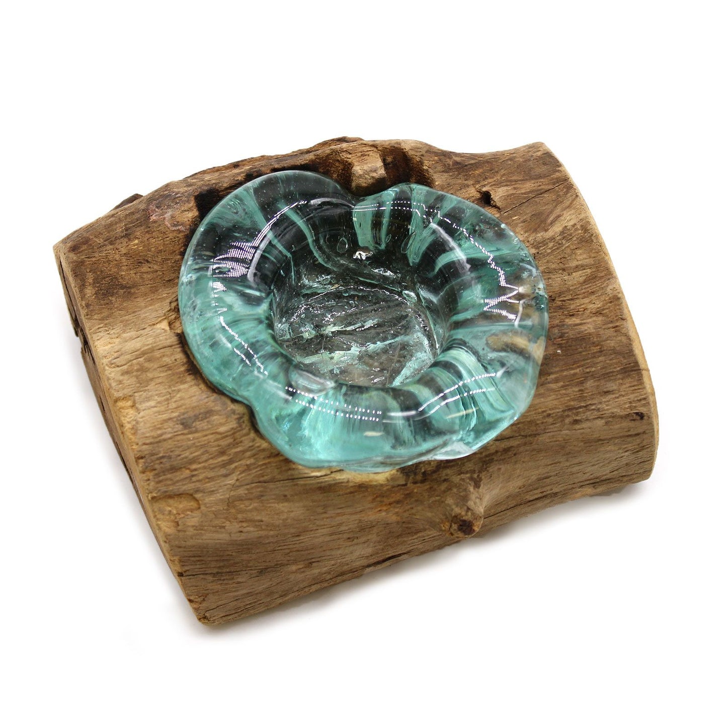 Photo 4 of Molten Glass Candle Single Holder On Wood Luxury Decor featuring authentic premium craftsmanship.