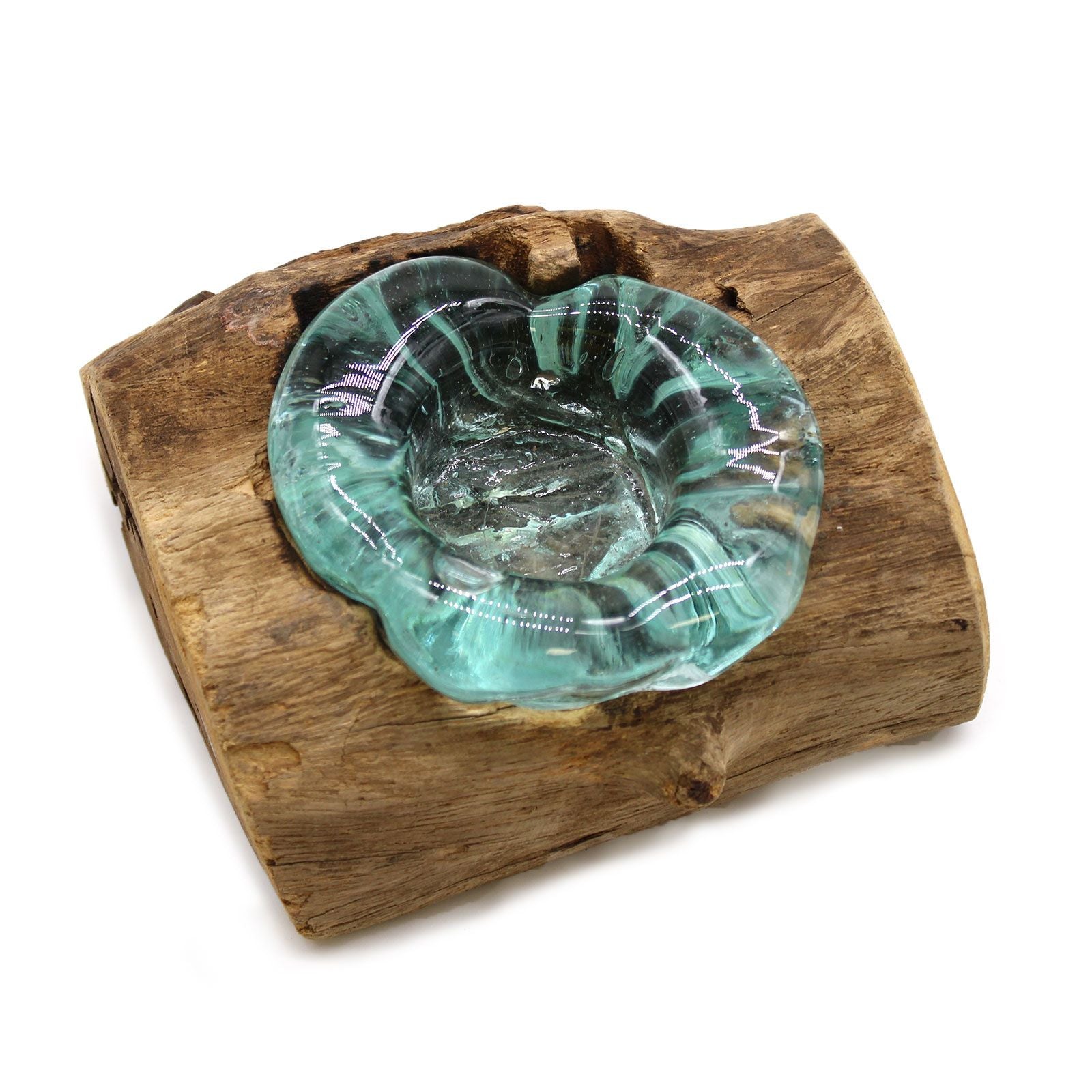 Photo 4 of Molten Glass Candle Single Holder On Wood Luxury Decor featuring authentic premium craftsmanship.