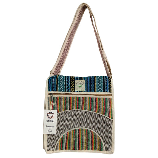 Hemp Laptop Messenger Bag - Curves lifestyle product photo on neutral background