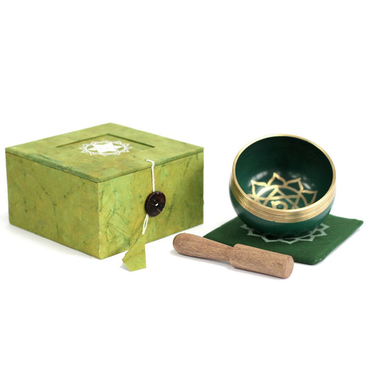 Chakra Singing Bowl - Heart lifestyle product photo on neutral background