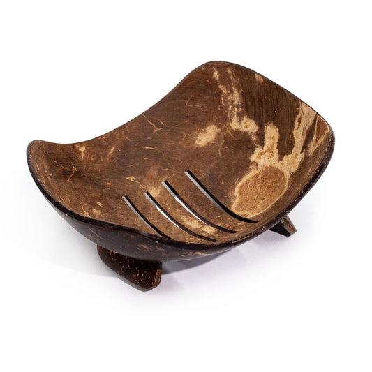 Natural Coconut Soap Dish - Oblong - 11cm from our luxury coconut soap dishes collection