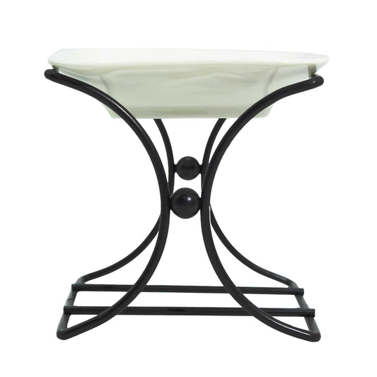Ceramic & Metal Square Stand lifestyle product photo on neutral background