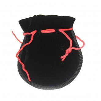 Quality Gothic Velvet Pouch - Black 12x8cm lifestyle product photo on neutral background