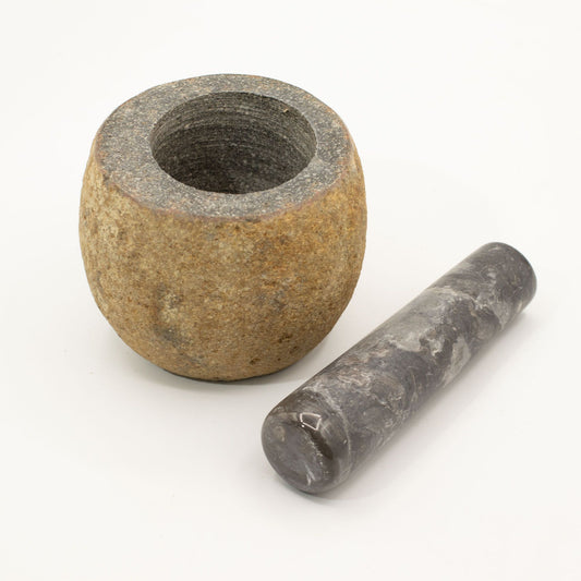 Natural Riverstone Decorative Pestle & Mortar- Small (aprox 9x7cm) from our luxury natural riverstone decorative pestle & mortars collection