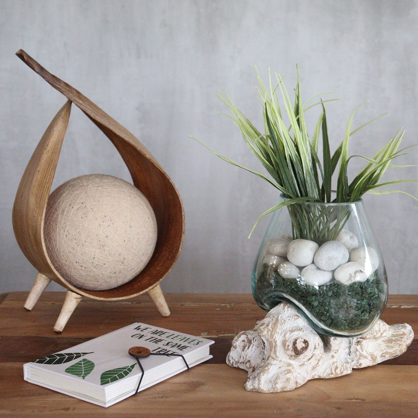 Photo 5 of Molten Glass On Whitewash Wood - Small Bowl On Wood featuring authentic premium craftsmanship.