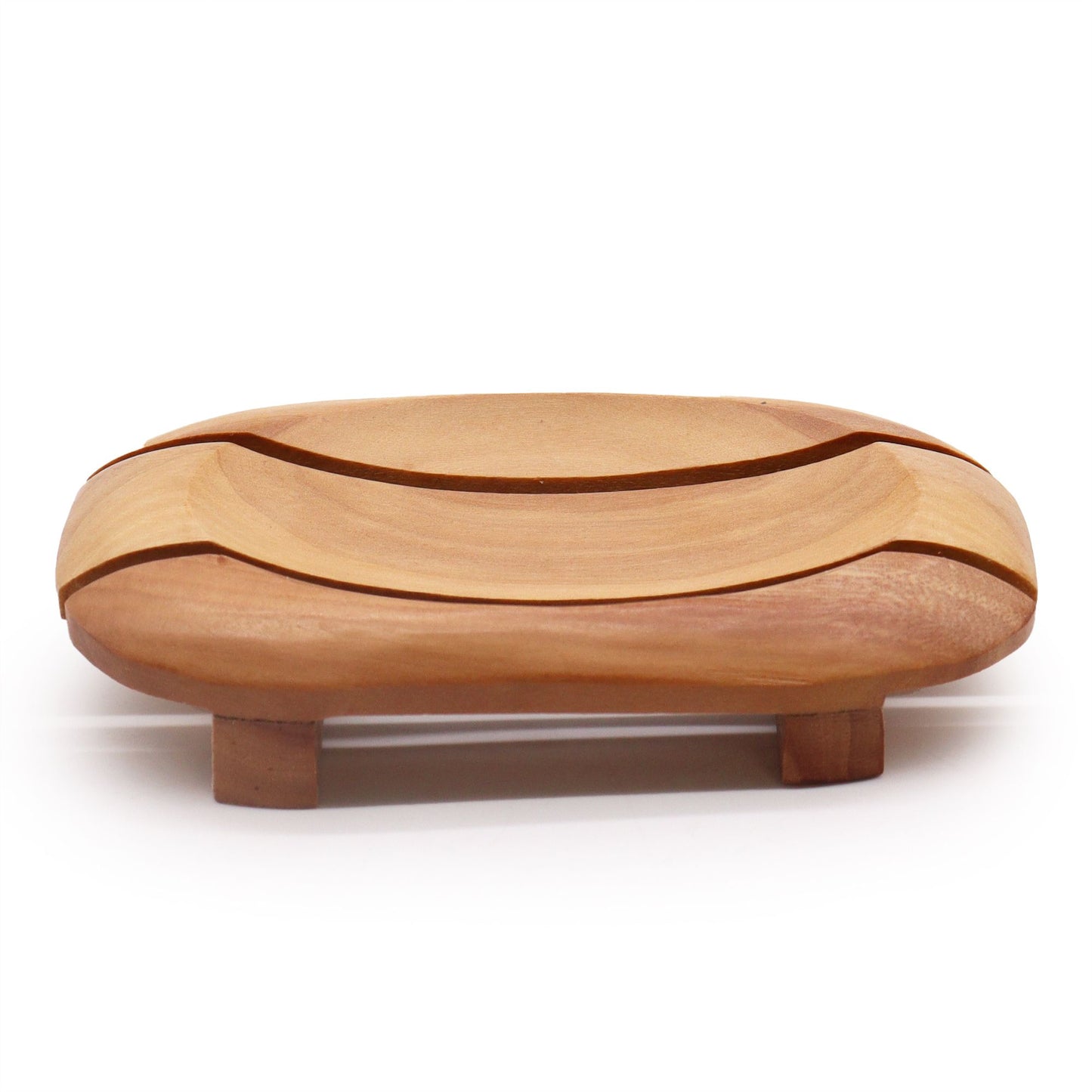 Classic Mahogany Soap Dish - Oval in Rectangle from our luxury classic mahogany soap dishes collection