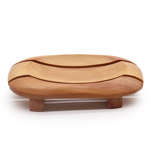 Classic Mahogany Soap Dish - Oval in Rectangle from our luxury classic mahogany soap dishes collection