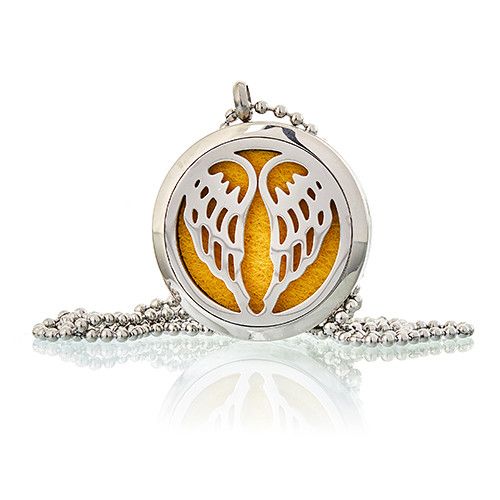 Aromatherapy Diffuser Necklace - Angel Wings 30mm from our luxury aromatherapy diffuser necklaces collection