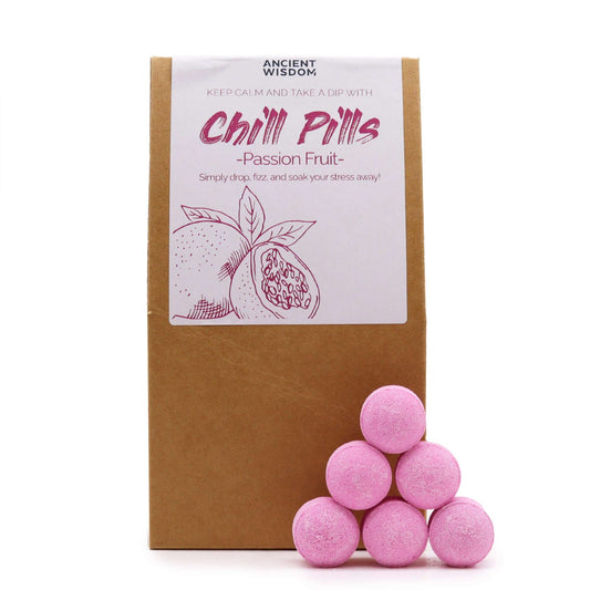 Chill Pills Gift Pack 350g - Passion Fruit lifestyle product photo on neutral background