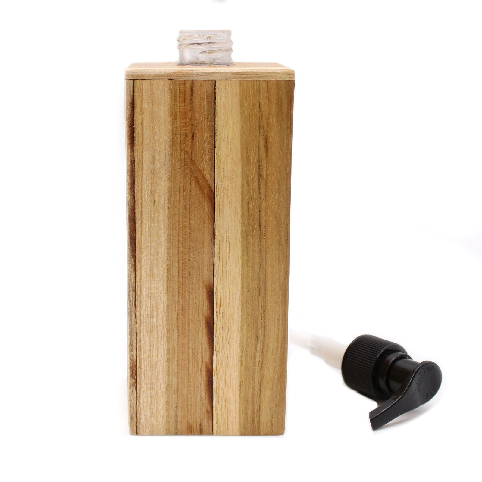 Natural Teakwood Soap Dispenser - Square from our luxury teakwood soap dispensers collection