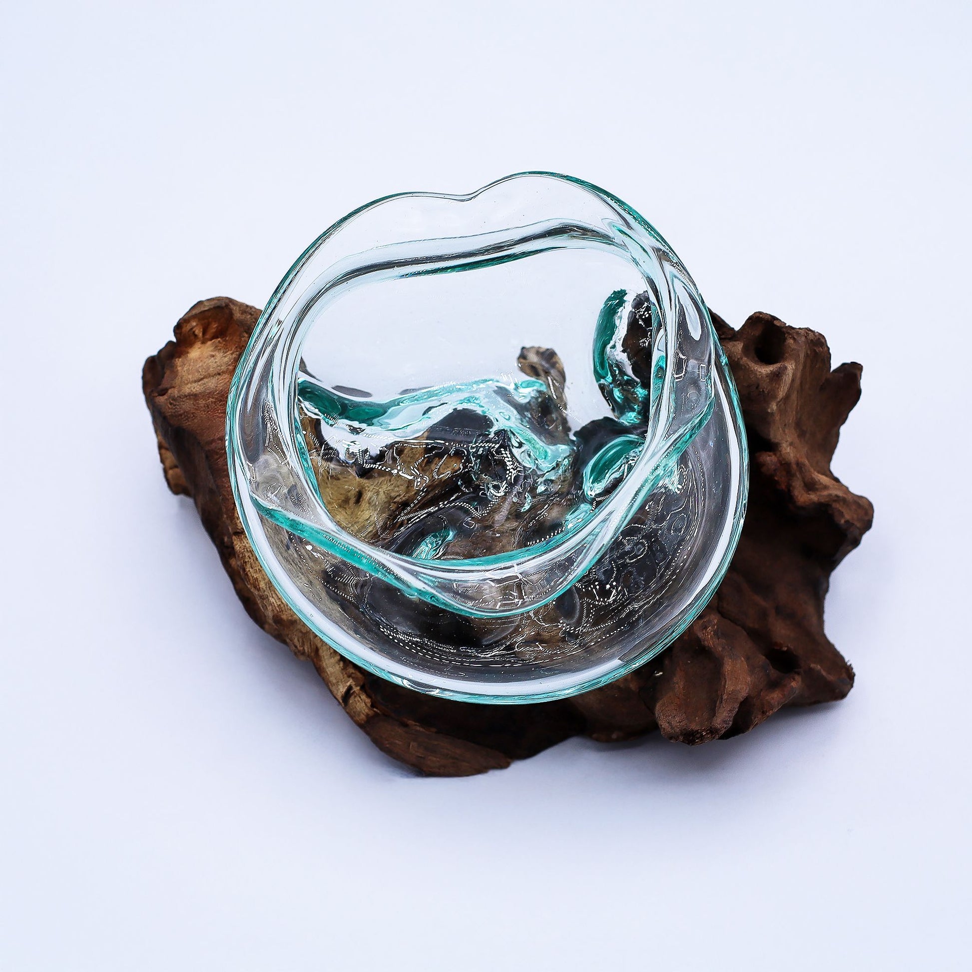 Photo 5 of Molten Glass Wavy Bowl On Wood 18cm Luxury Decor Premium Edi featuring authentic premium craftsmanship.