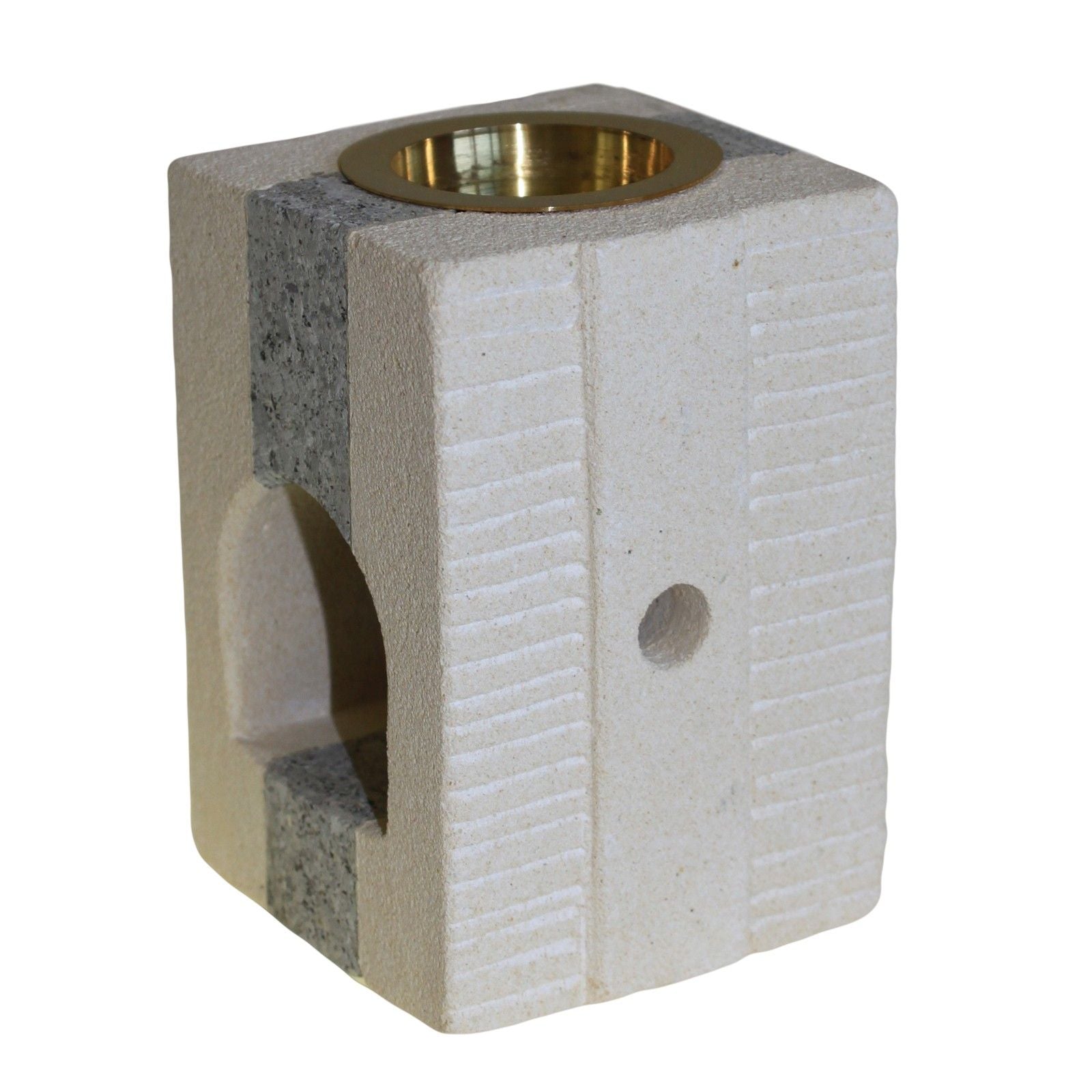 Stone Oil Burner - Combo Square lifestyle product photo on neutral background
