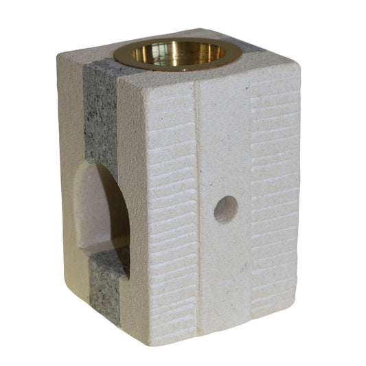 Stone Oil Burner - Combo Square lifestyle product photo on neutral background