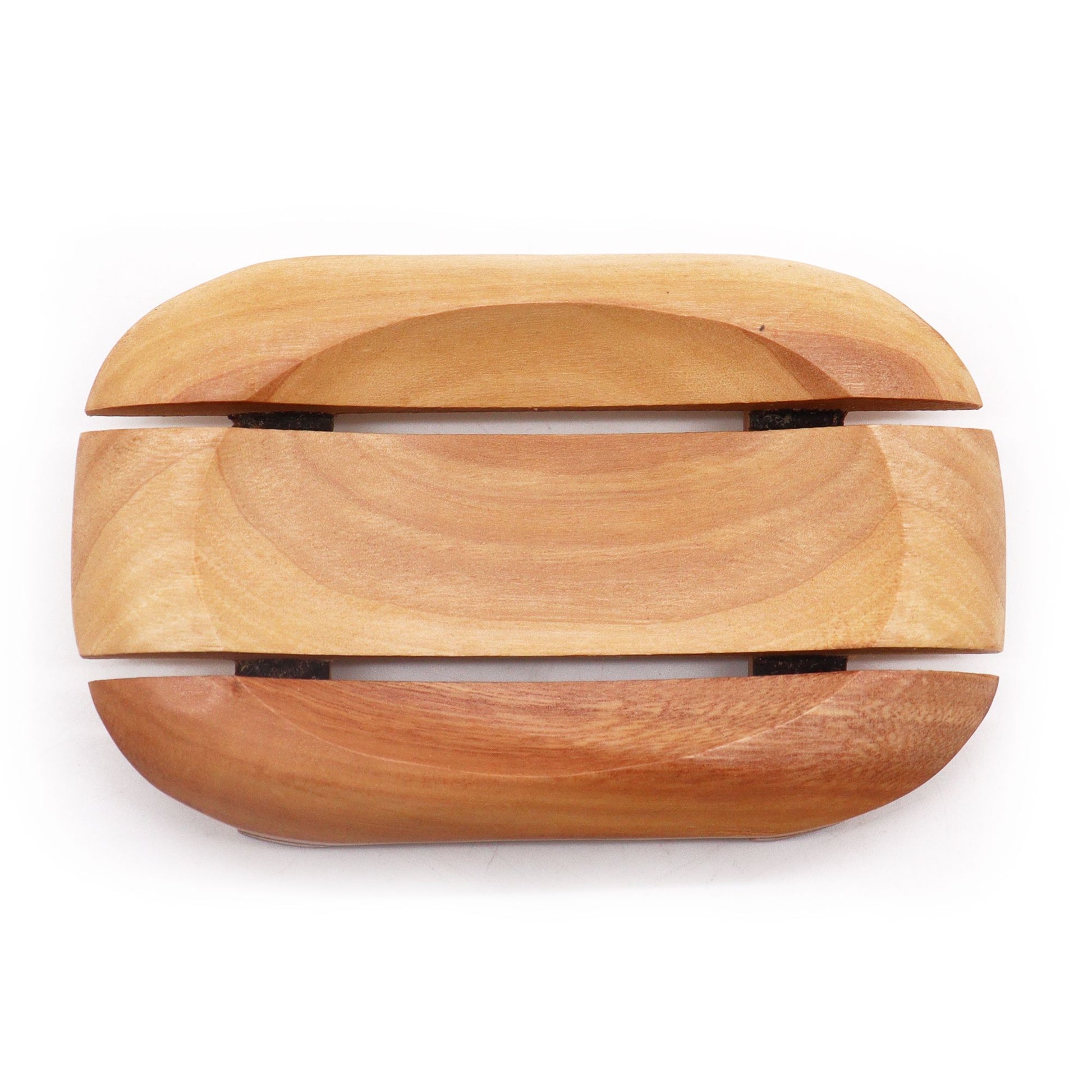Classic Mahogany Soap Dish - Oval in Rectangle from our luxury classic mahogany soap dishes collection