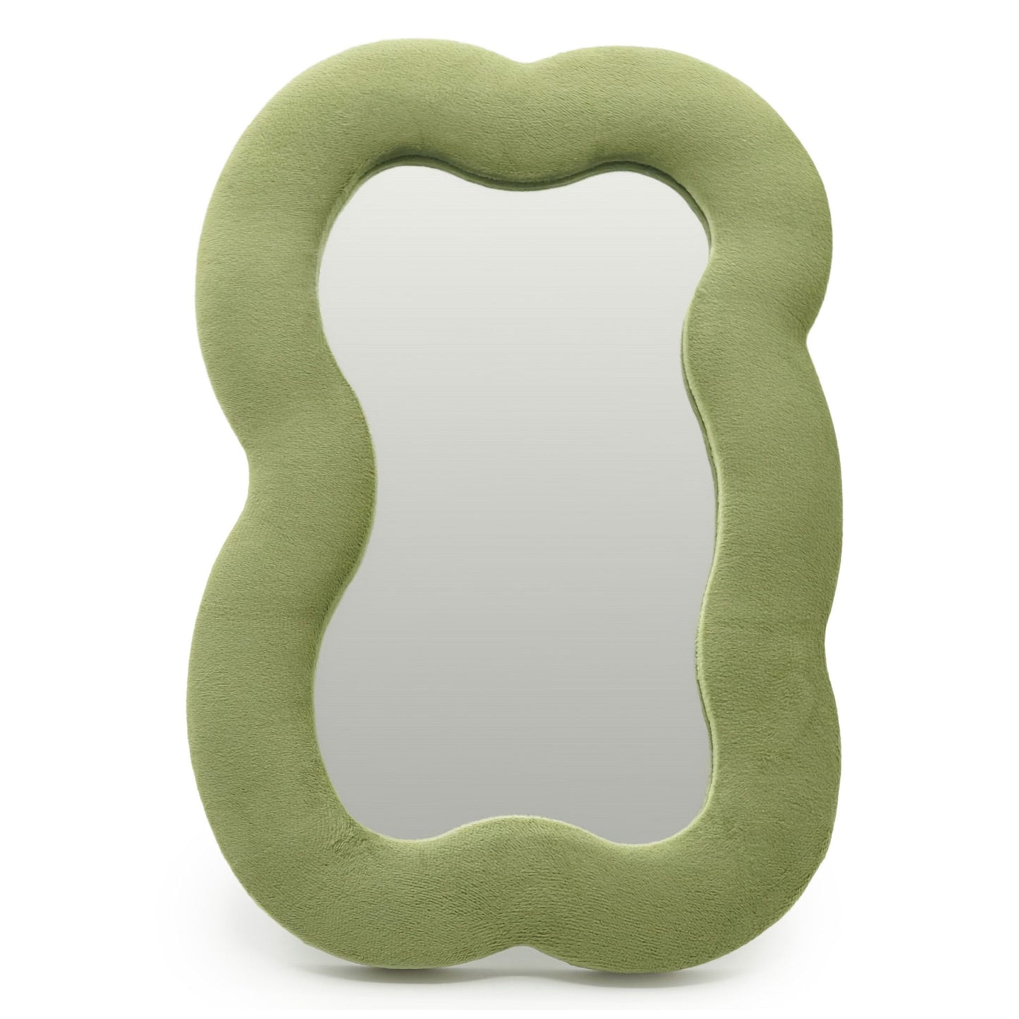 Photo 2 of Soft Squiggly Mirror - Large Cloud - Moss Green Wall Mirror featuring authentic premium craftsmanship.
