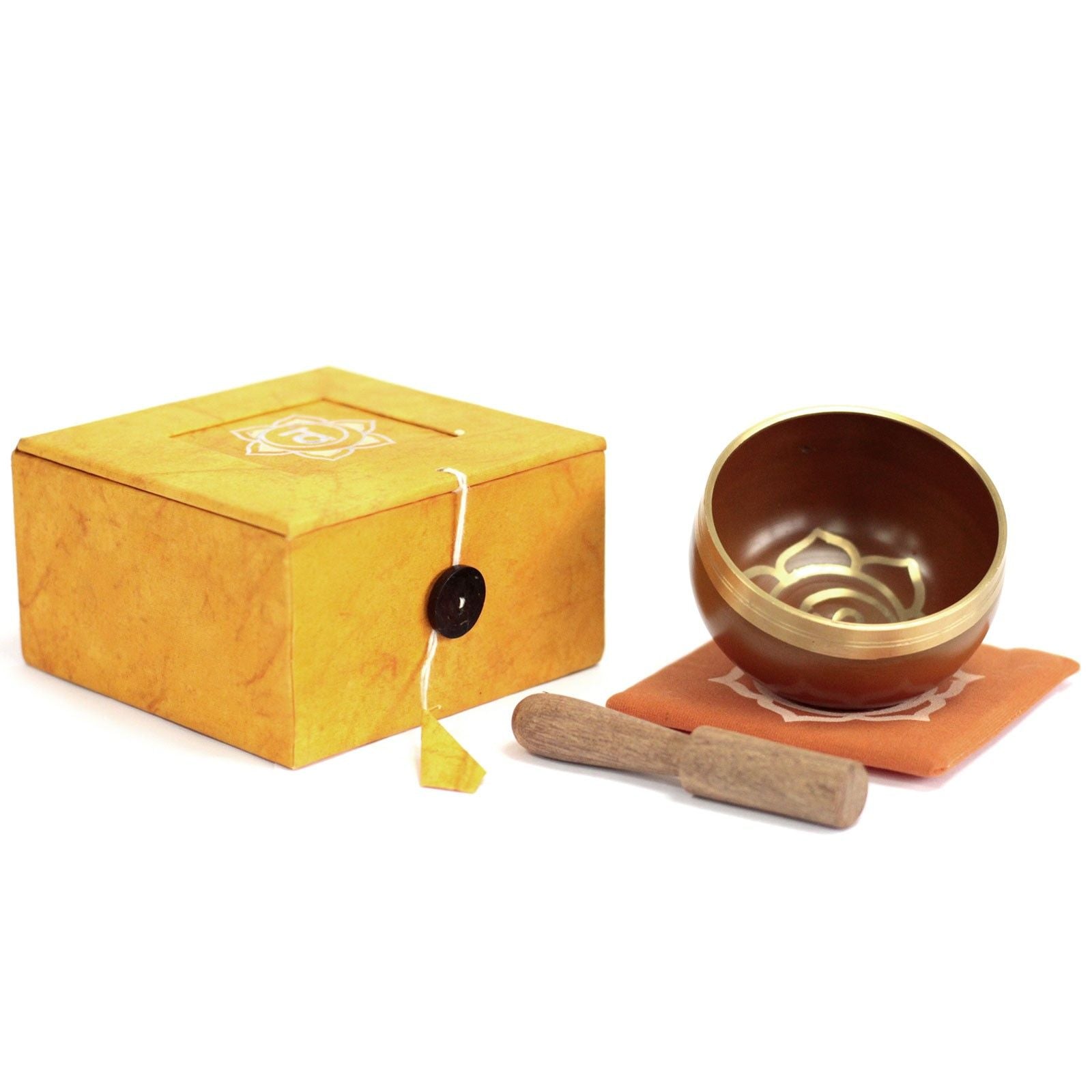 Chakra Singing Bowl - Navel lifestyle product photo on neutral background