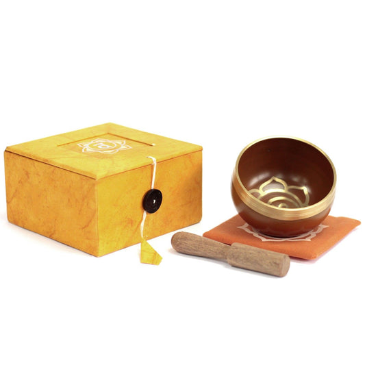 Chakra Singing Bowl - Navel lifestyle product photo on neutral background
