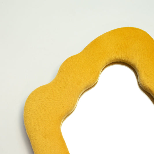Photo 2 of Soft Squiggly Mirror – Flame – Marigold Wall Mirror featuring authentic premium craftsmanship.