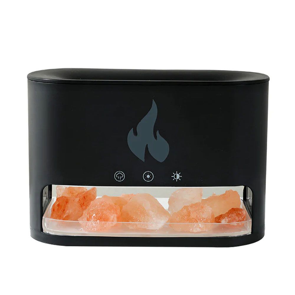 White Blaze Aroma Diffuser - Himalayan Salt Chamber - USB-C - Flame Effect (Salt included) from our luxury aroma diffusers collection