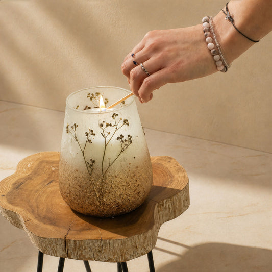 Luxury presentation of the tall glass jar candles wildlight woods531 showing the premium artisan packaging and complete set contents