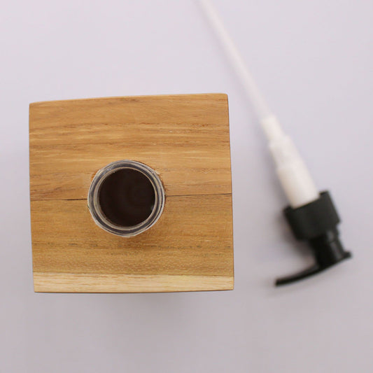 Natural Teakwood Soap Dispenser - Square from our luxury teakwood soap dispensers collection