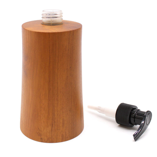 Natural Teakwood Soap Dispenser - Taper from our luxury teakwood soap dispensers collection