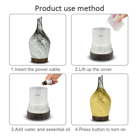 Aroma Atomiser - Glass Abstract Grey USB from our luxury aroma diffusers collection