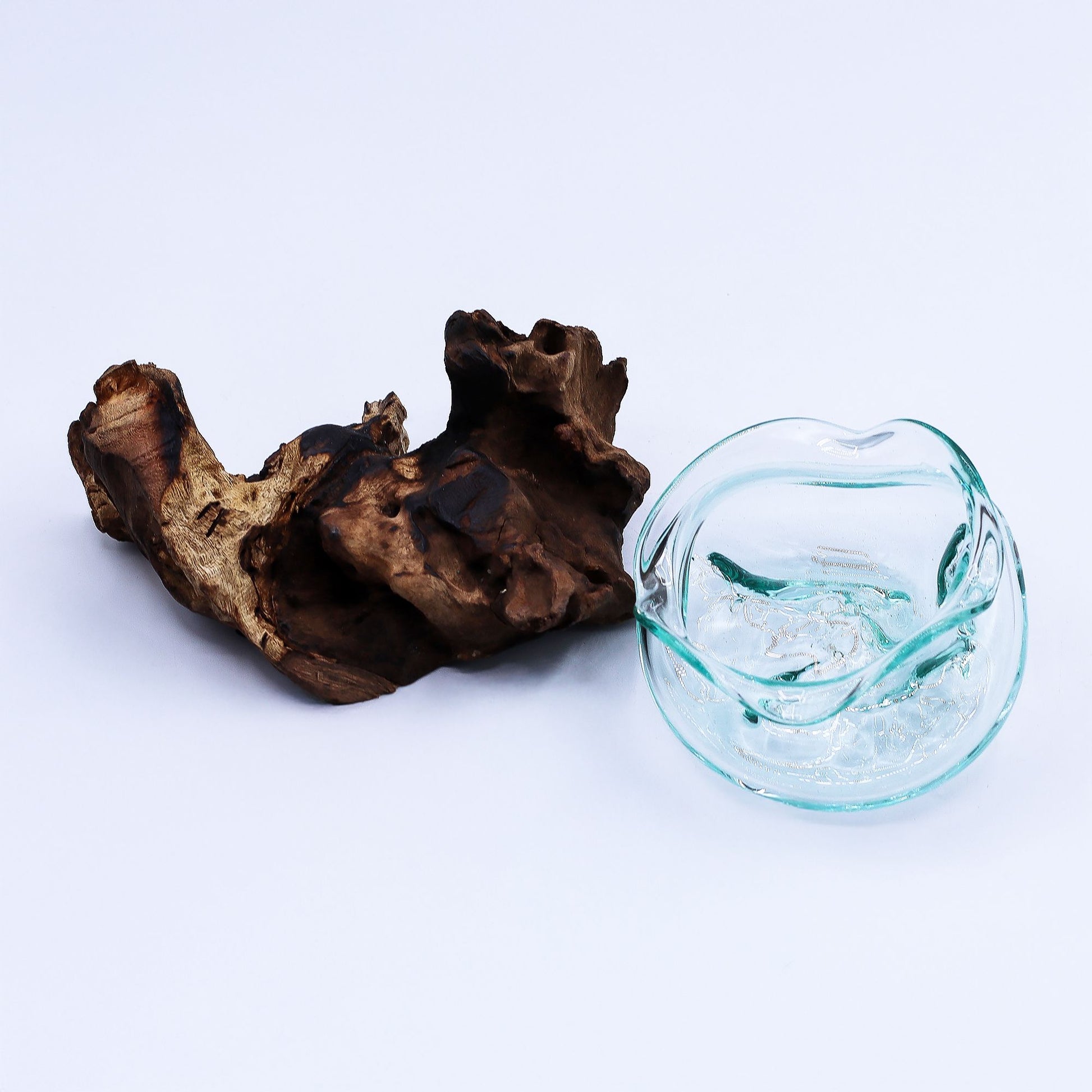 Photo 6 of Molten Glass Wavy Bowl On Wood 18cm Luxury Decor Premium Edi featuring authentic premium craftsmanship.