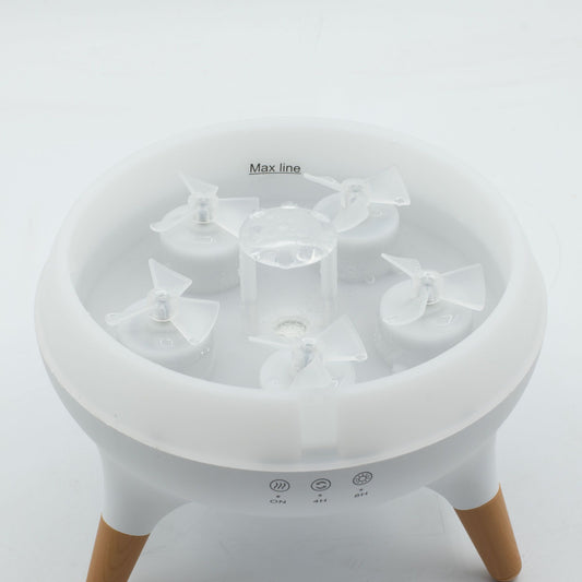 Jellyfish Puff Effect Aroma Diffuser with Colour-Changing LED lifestyle product photo on neutral background