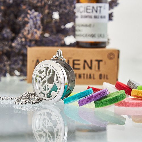 Aromatherapy Diffuser Necklace - Music Notes 25mm from our luxury aromatherapy diffuser necklaces collection