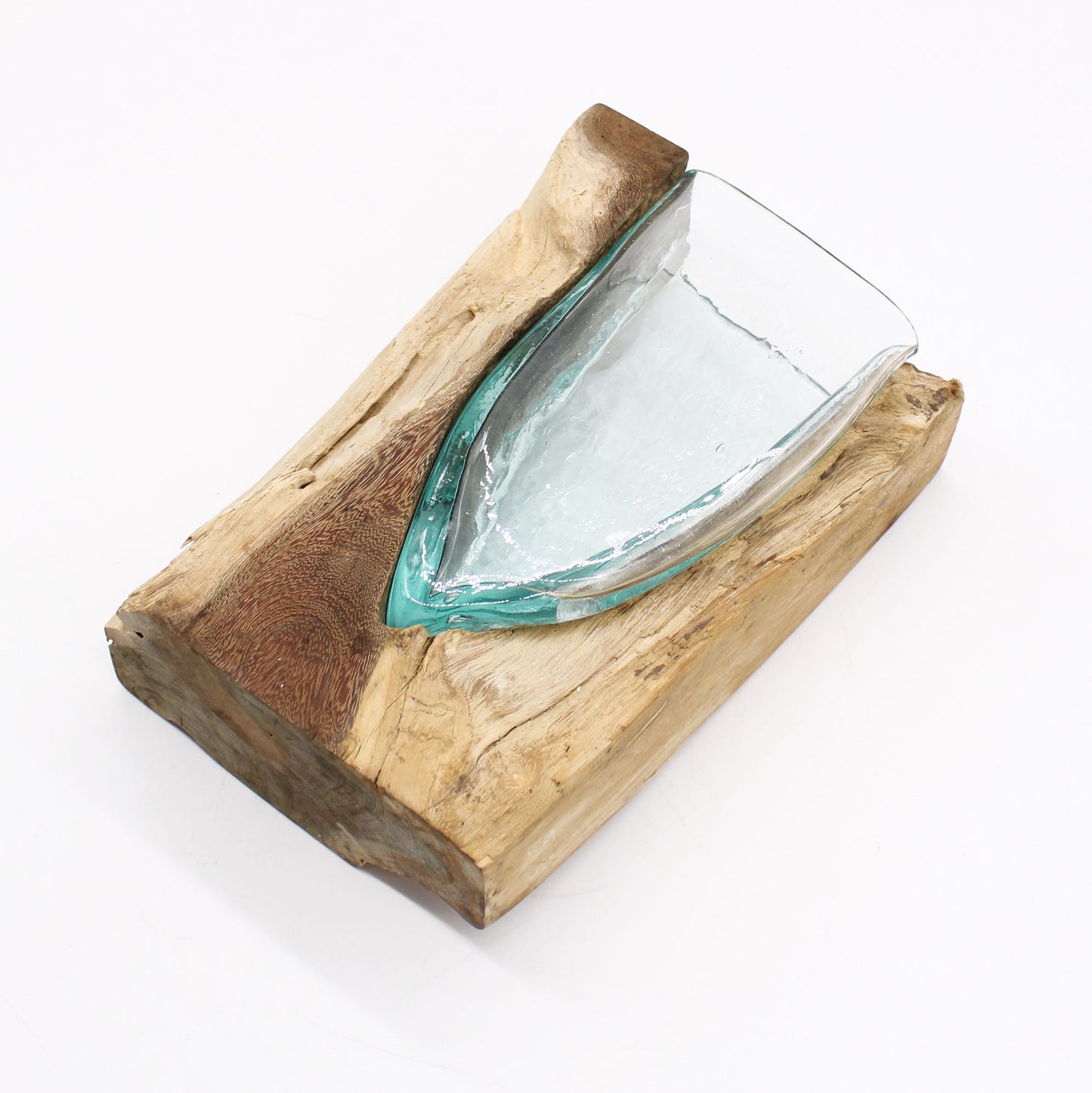 Photo 3 of Molten Glass V-shaped Art Vase On Wood Luxury Decor featuring authentic premium craftsmanship.