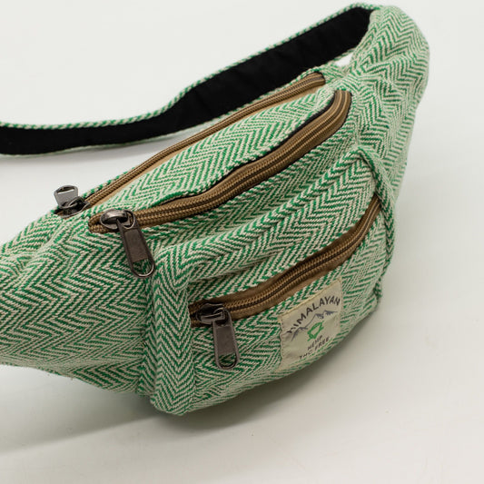 Cotton Hemp Style Belt (or Fanny) Bag - Sage lifestyle product photo on neutral background