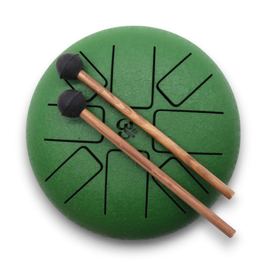 Photo 1 of Hapi Drum Om Green - 16cm Meditation Drum Premium Edition featuring authentic premium craftsmanship.