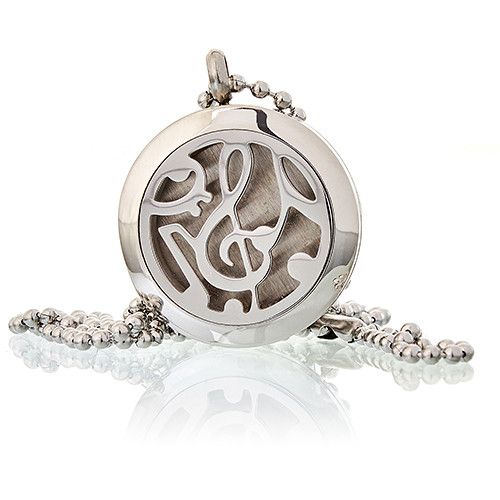 Aromatherapy Diffuser Necklace - Music Notes 25mm from our luxury aromatherapy diffuser necklaces collection