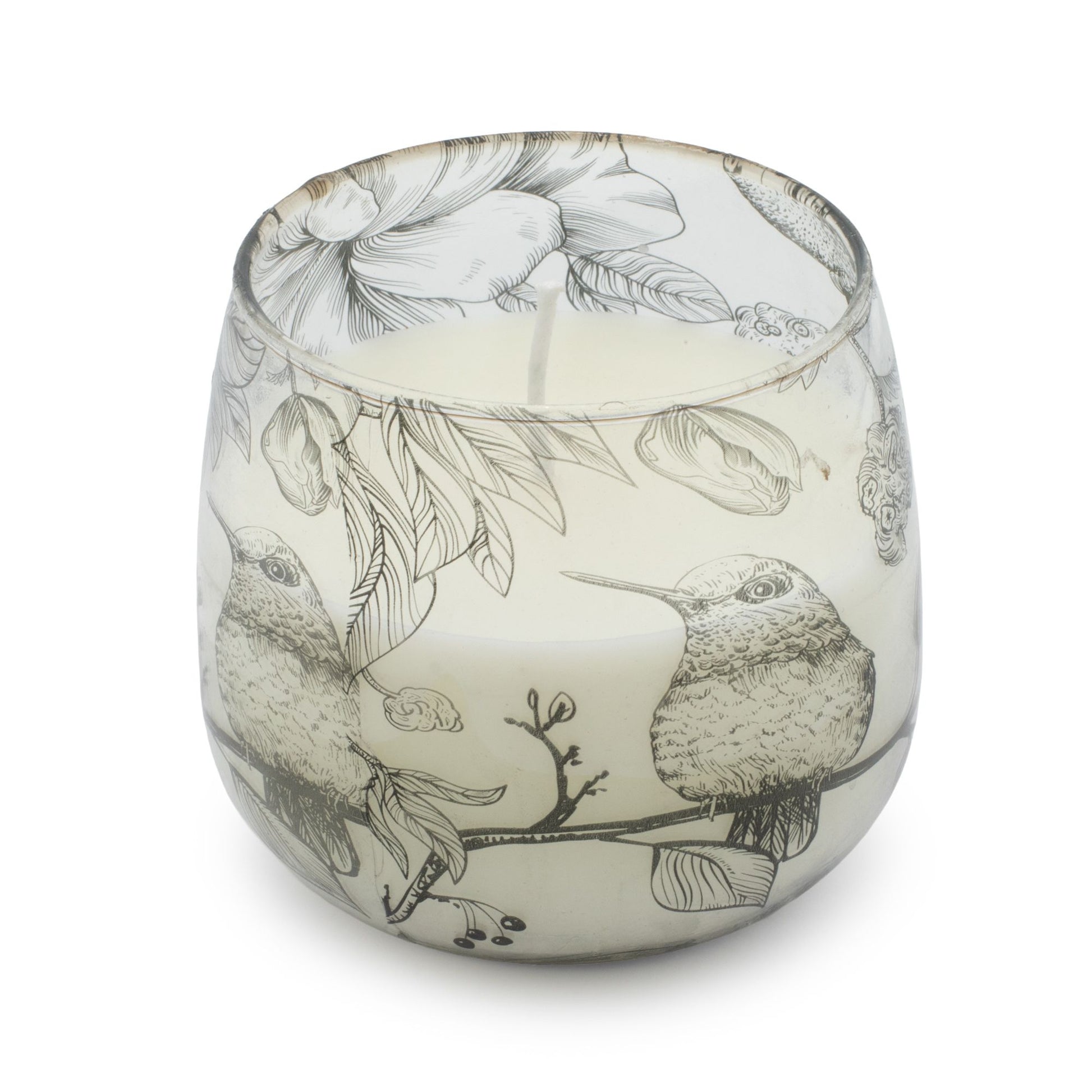 Luxury presentation of the medium glass jar candles drawn by flame385 showing the premium artisan packaging and complete set contents