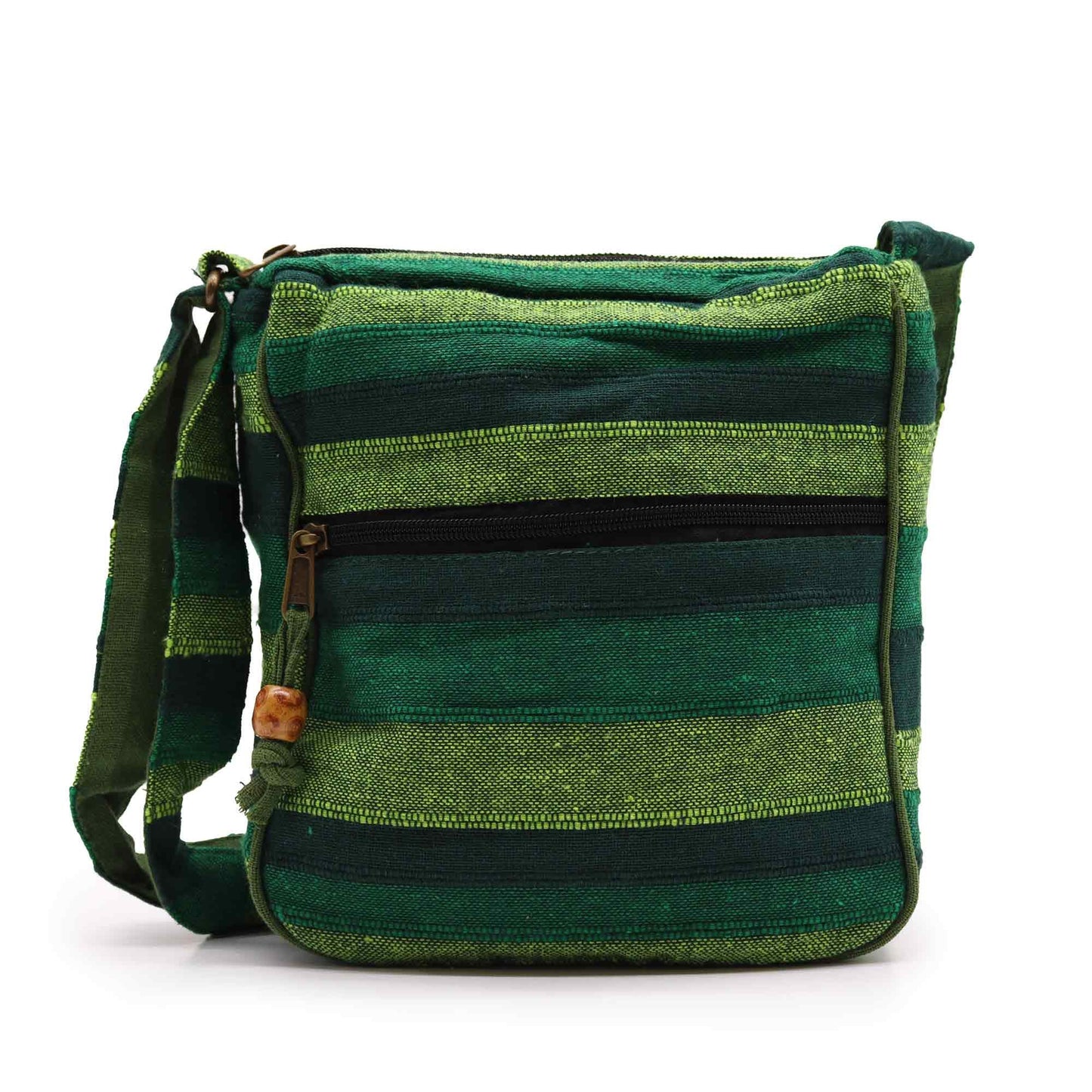 Lrg Nepal Sling Bag (Adjustable Strap) - Forest Green lifestyle product photo on neutral background