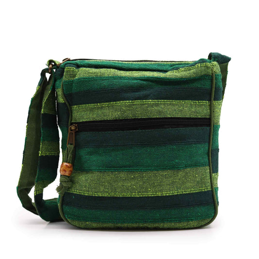 Lrg Nepal Sling Bag (Adjustable Strap) - Forest Green lifestyle product photo on neutral background