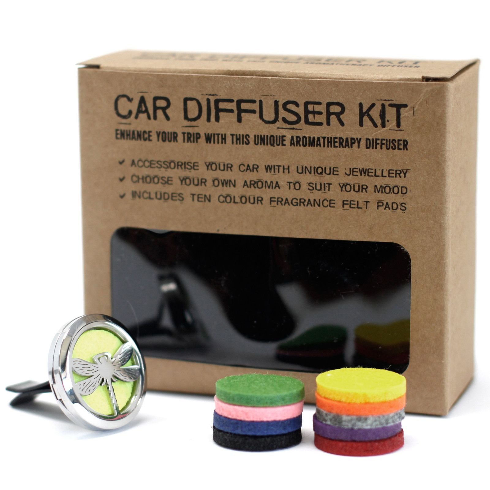 Car Diffuser Kit - Dragonfly - 30mm from our luxury aromatherapy car diffuser kits collection