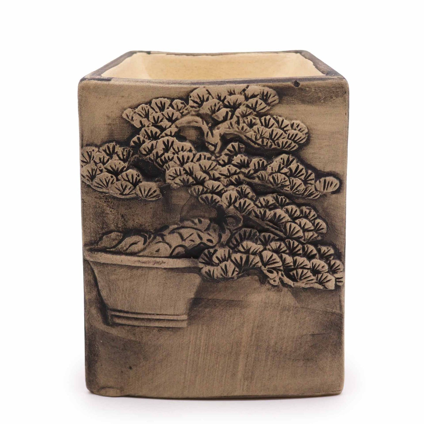 Hand Painted Bonsai Burner - Slate lifestyle product photo on neutral background