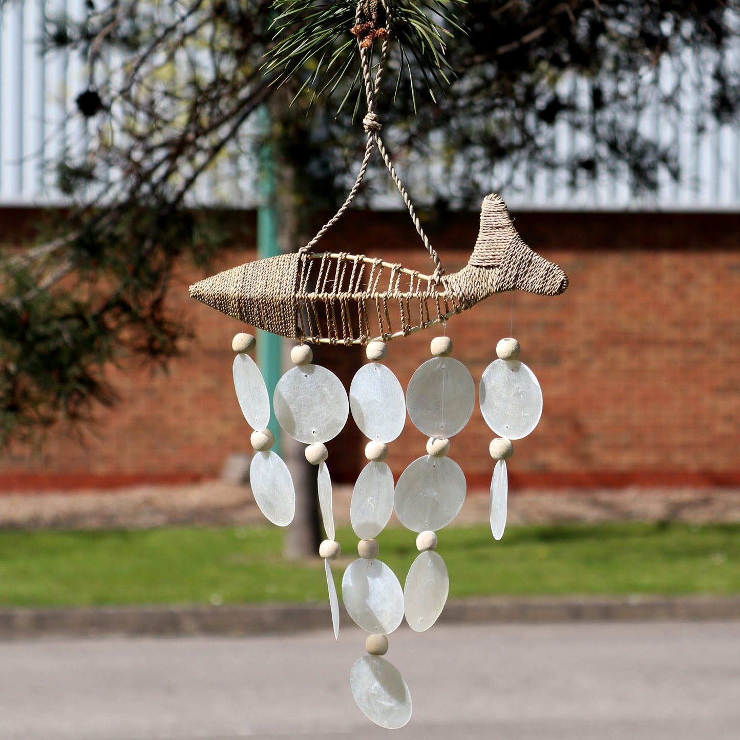 String Fish and Natural Copis Drop from our luxury driftwood chime collection