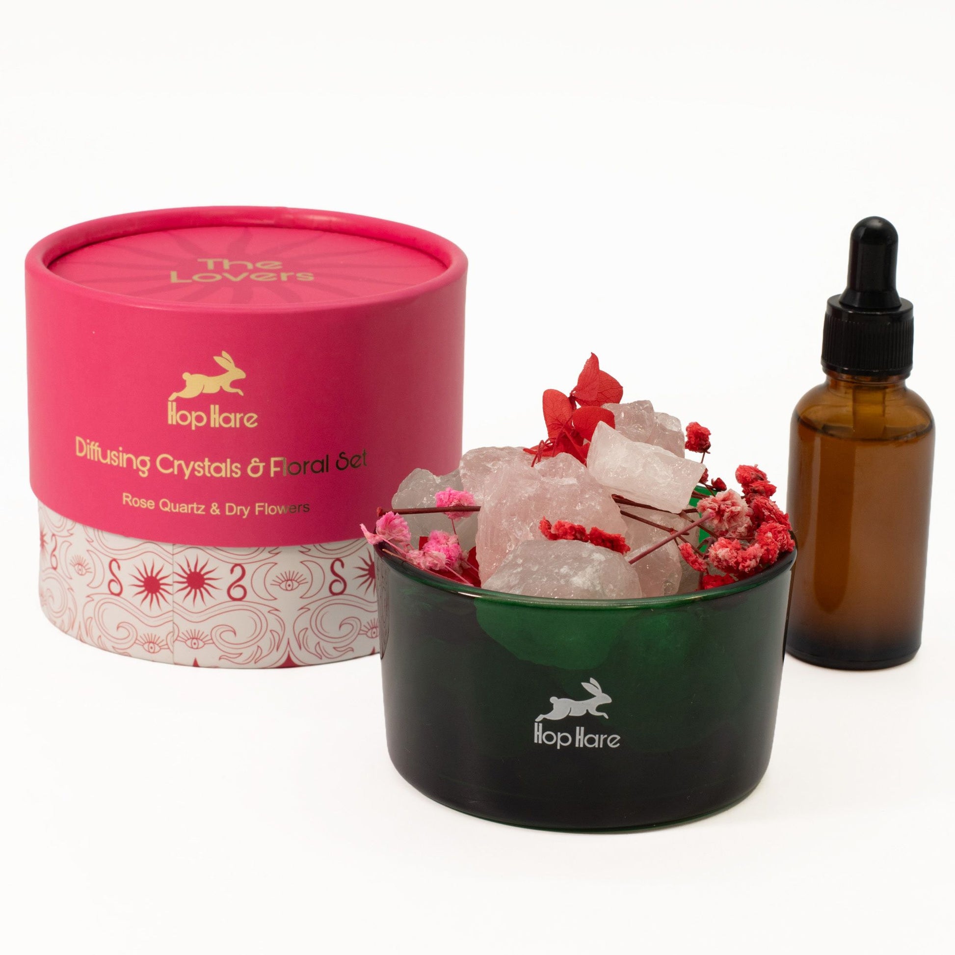 Hop Hare Diffusing Crystals & Floral Set - The Lovers from our luxury hop hare diffusing crystals & floral sets collection