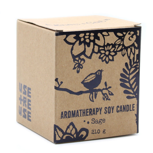 Detailed close up view highlighting the high quality craftsmanship and individual features of the agnes cat herb garden candles sage432